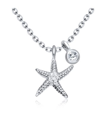Silver Starfish With Round CZ motive SPE-3264-2
